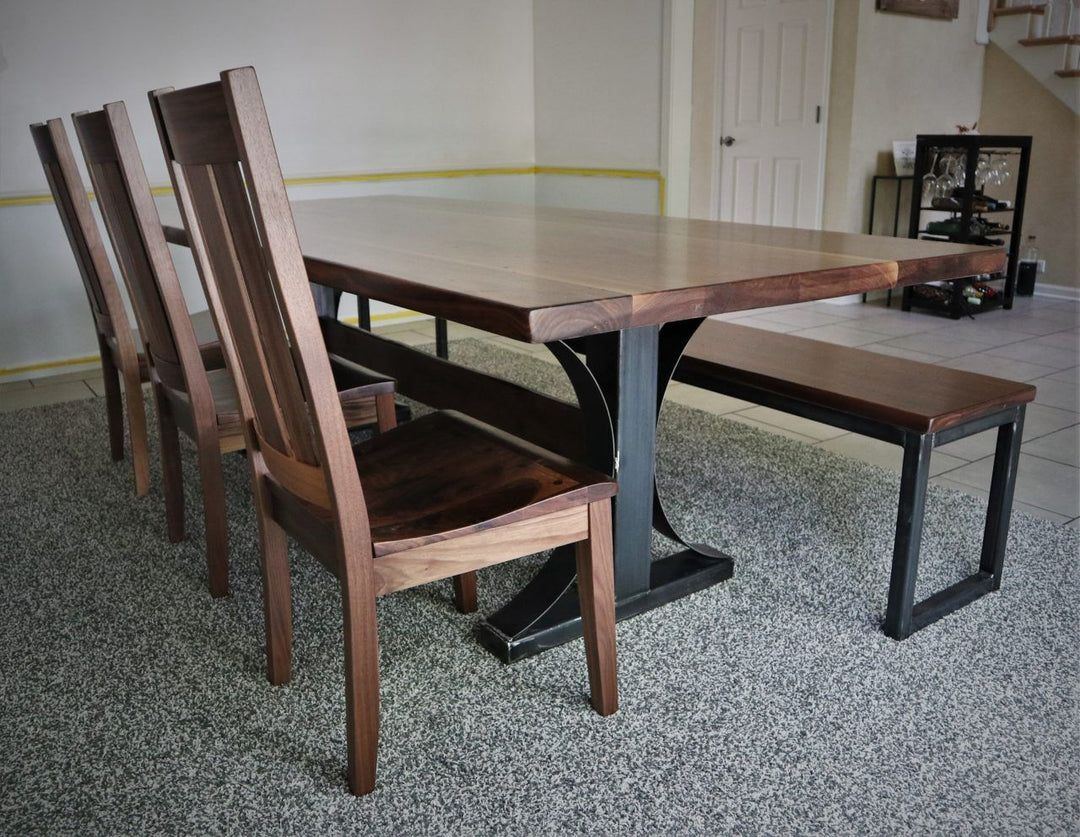 42x96x30-metal-arched-base-wood-cross-brace-thick-top-walnut-4-distress-natural-wavy-edge-no-grooves-bench-to-match-3-walnut-jacoby-chair-1280x992