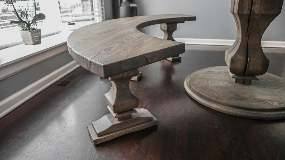 Anchor Arched Bench Ash No Distress Light Tumbled Edge No Grooves Prado Black Shadow Flat