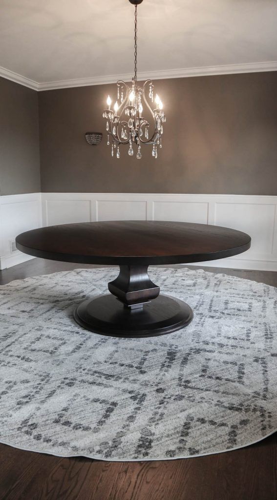 Arlington Heights 80 Anchor 14 round base ash extra thick top clean edge no distress American Brown satin 567x1024