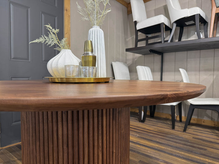 |#165| WALNUT REEDED TABLE