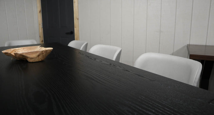 |#153| ASH FLUSH LEG TABLE & BENCH