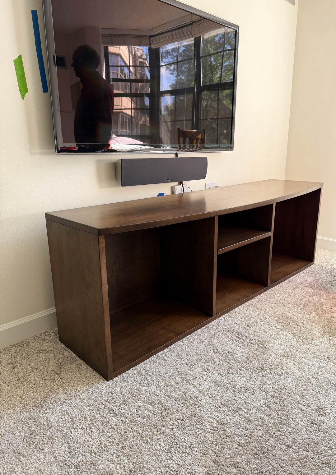 Lisle 16x72x24 Custom Media Unit Hard Maple Old Manor Satin