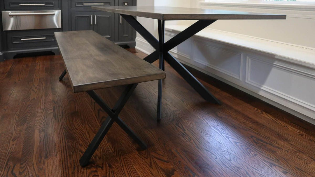 Mantis Hard Maple Standard Top No Apron Clean Edge No Distress Charcoal Flat Flatter Black
