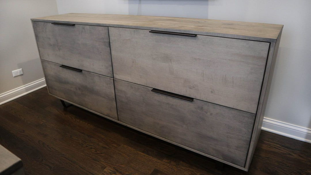 Sokol Dana Northbrook Storage cabinet 18x80x36 hard maple Prado flat Tripple Bronze feet 1280x720
