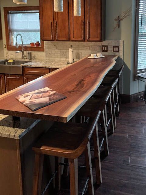 Walnut Live Edge Island Top