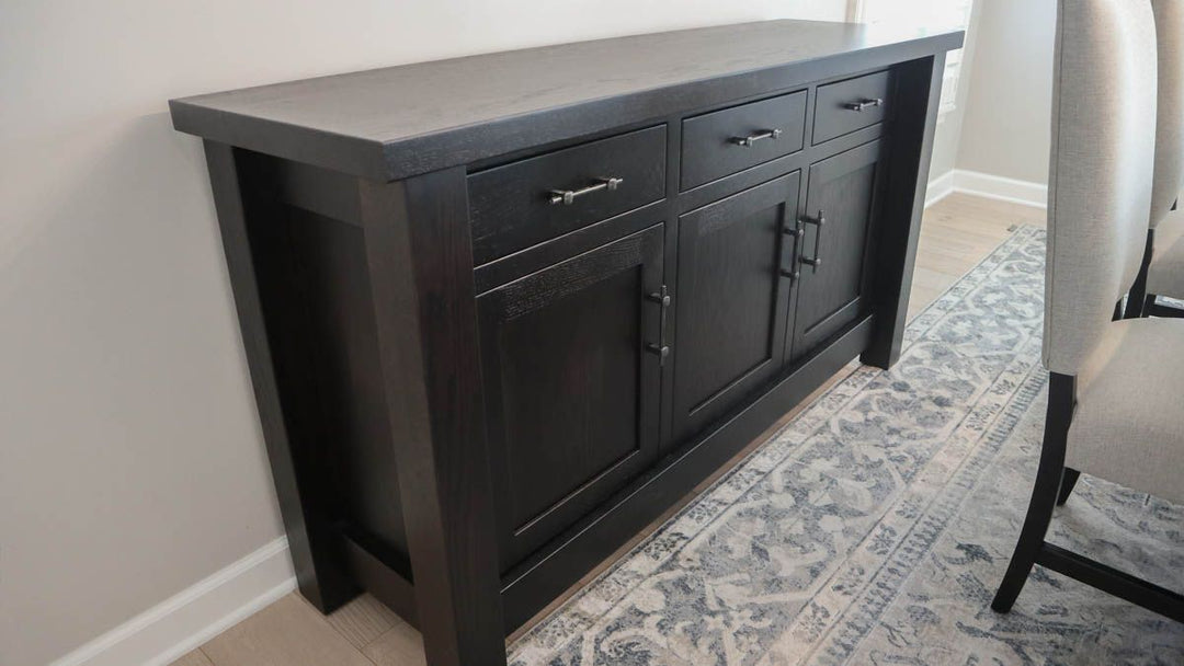 Western Springs Houston buffet 20x68x36 red oak Ebony laft K558-SI hardware Kastel RO Ebony flat R1-30 Lighthouse