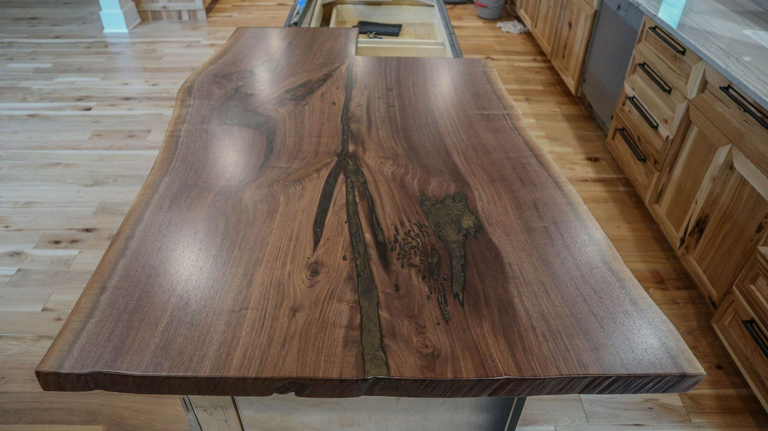 Woodridge 40x52 satin walnut gold powder in epoxy 1