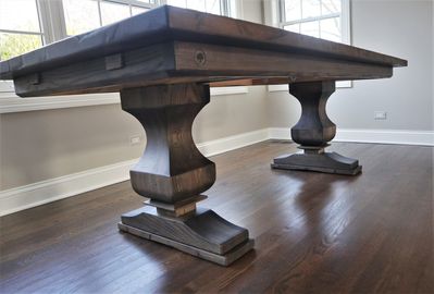 Custom pedestal tables