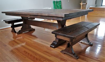 Custom wood benches