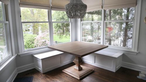 Wilmette 48x48x30 Franklin thick top no apron clean edge no distress qswo Cotton flat 2